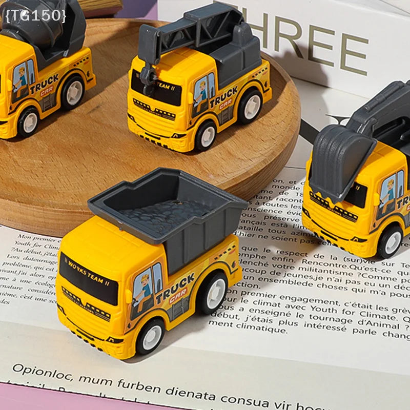 【F2-TG150】Inertia Sanitation Truck Pull Back Toy Car - Kids Engineering Vehicle Model Ideal Gift for Boys Children