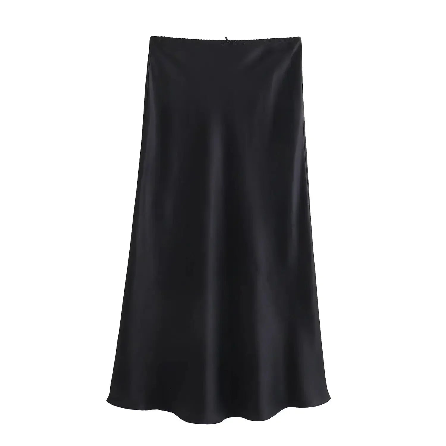 Acetic Satin Fishtail Skirt Woman Korean Fashion Elastic High Waist Skirts for Women Spring/Summer 2024 New Chic Lady Skirts