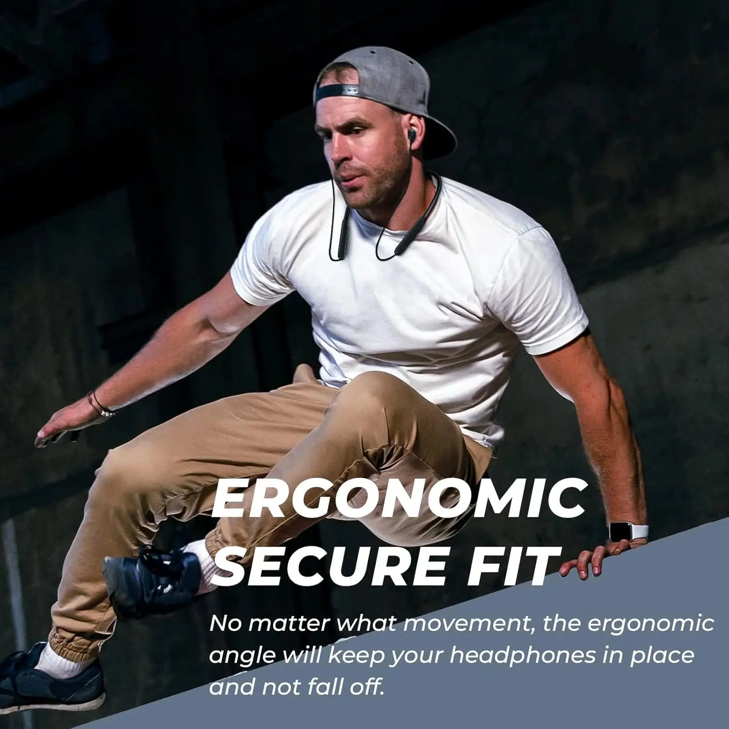 Wireless Bluetooth 5.2 Neckband Earbuds, IPX7 Waterproof, Deep Bass, 20H Playtime, Ultra-Lightweight Comfort (Black)