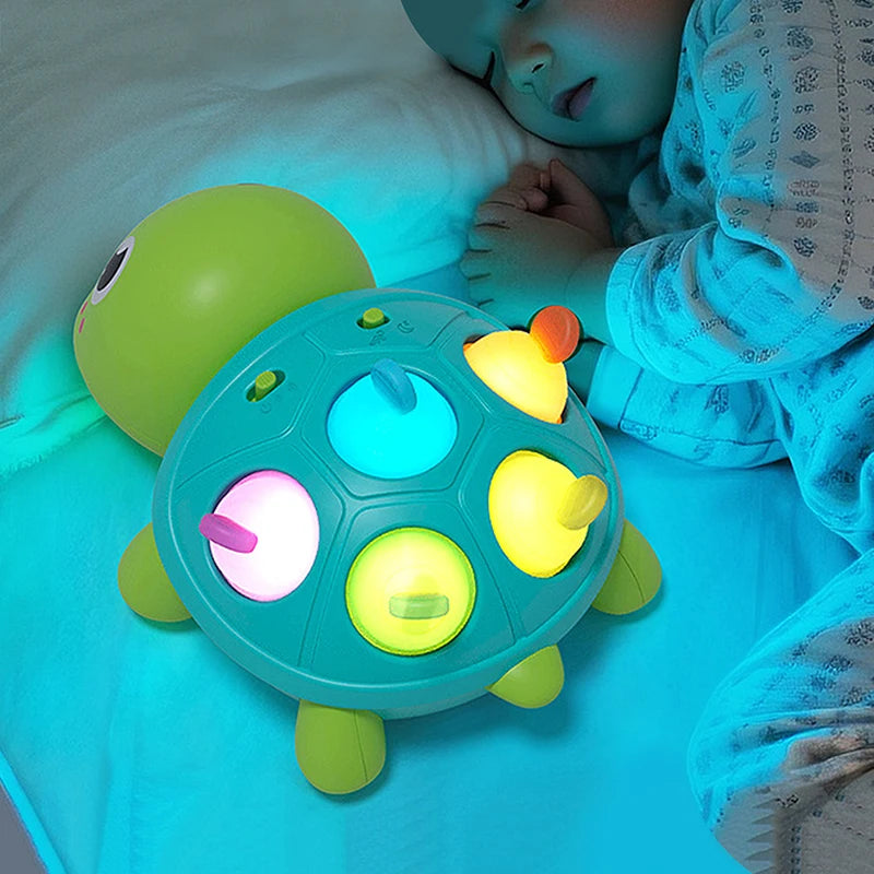 【BS】Baby Toys 6–12 Months, Musical Turtle Infant Toy, Teething Toy With Light Up For Babies, Early Learning Educational Toy