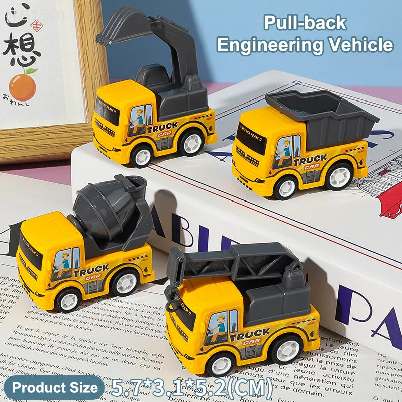 【F2-TG150】Inertia Sanitation Truck Pull Back Toy Car - Kids Engineering Vehicle Model Ideal Gift for Boys Children