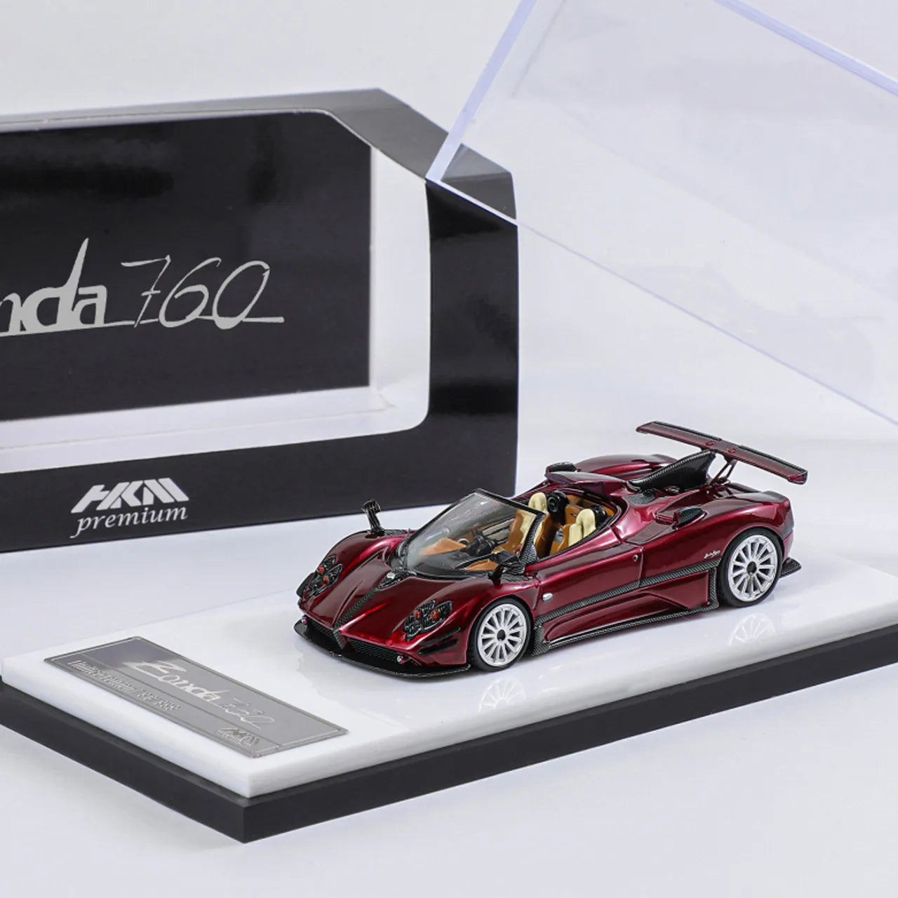 HKM Pagani Zonda 760 Roadster 2022 Convertible 1:64 Hi Detail Realistic Simulation Diecast Alloy Collect Car Model Perfect Gift