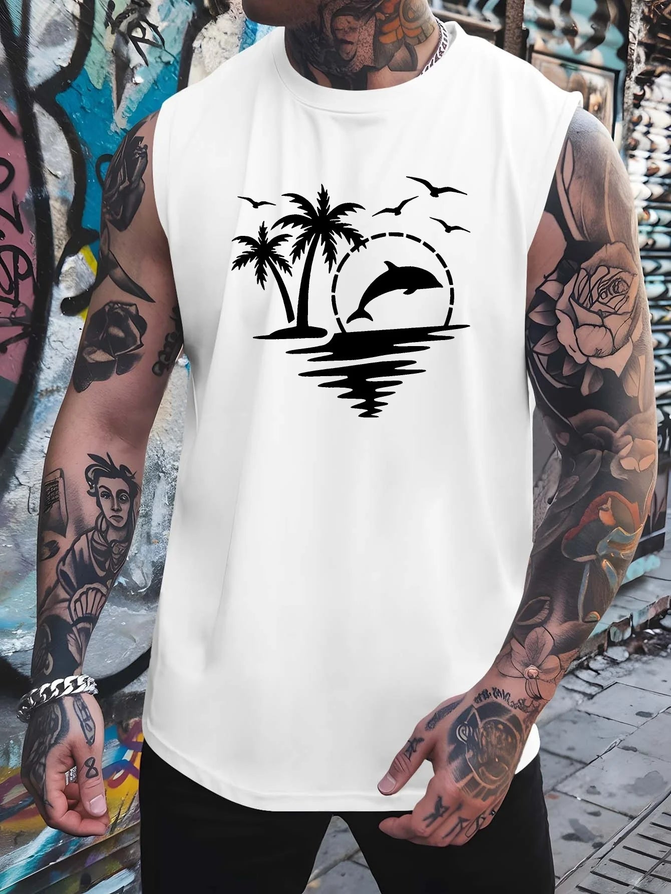 Men's large-sized loose-fitting sports vest, summer breathable and quick-drying basketball fitness sleeveless T-shirt