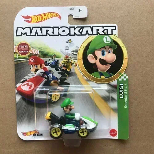 Original Hot Wheels Premium Super Mario Kart 1/64 Miniature Cars Mario Bros Hotwheels Mini Model Cars Hoteelws Hotweheels Cart