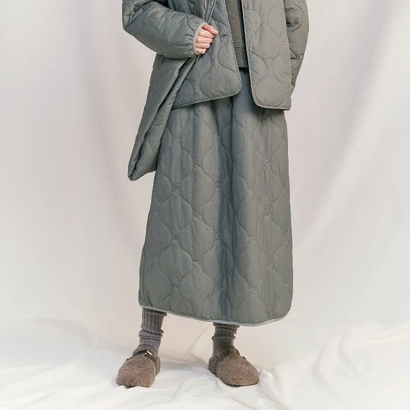 【Light Warm Collection】 Women's Quilted Relaxed Fit Puffer Set – 3M Thinsulate Insulation, Winter Warm Jacket Set