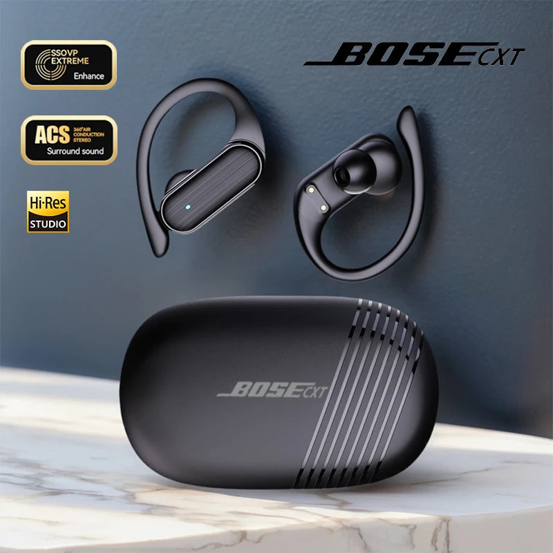 BOSECXT A520 Wireless Business Headphone Ear-Hook HIFI Bass Noise Cancelling Earphone With Mic Earbuds Sport Game Headset New