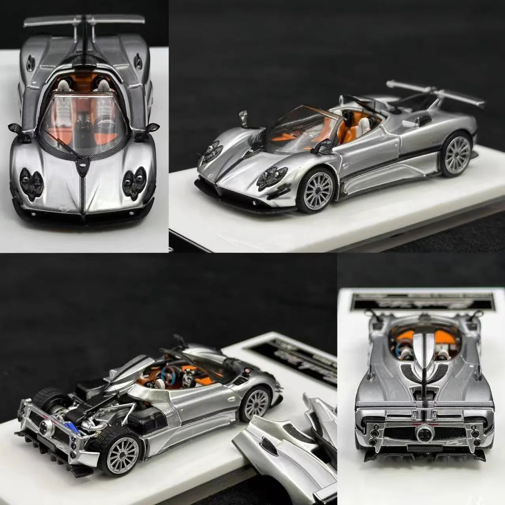 HKM Pagani Zonda 760 Roadster 2022 Convertible 1:64 Hi Detail Realistic Simulation Diecast Alloy Collect Car Model Perfect Gift