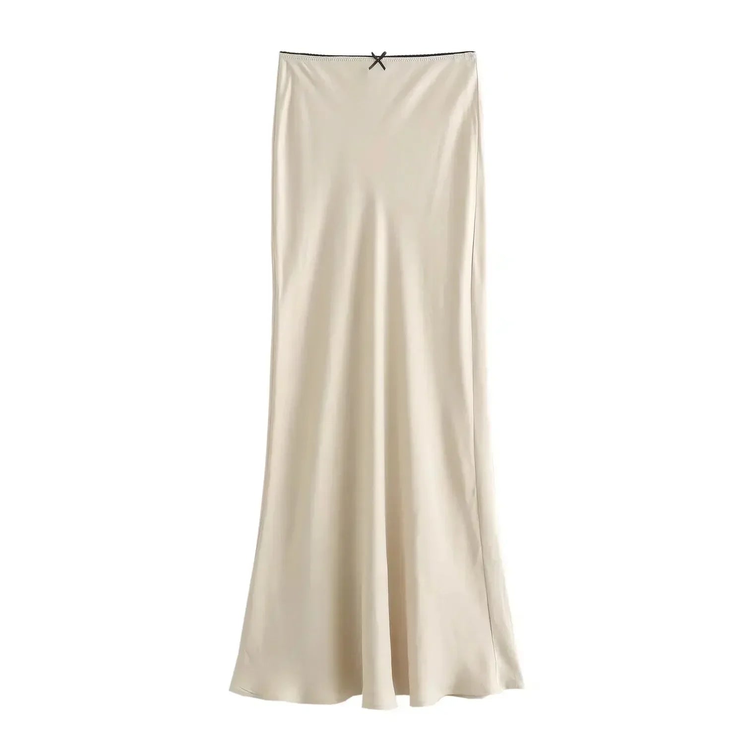 Acetic Satin Fishtail Skirt Woman Korean Fashion Elastic High Waist Skirts for Women Spring/Summer 2024 New Chic Lady Skirts