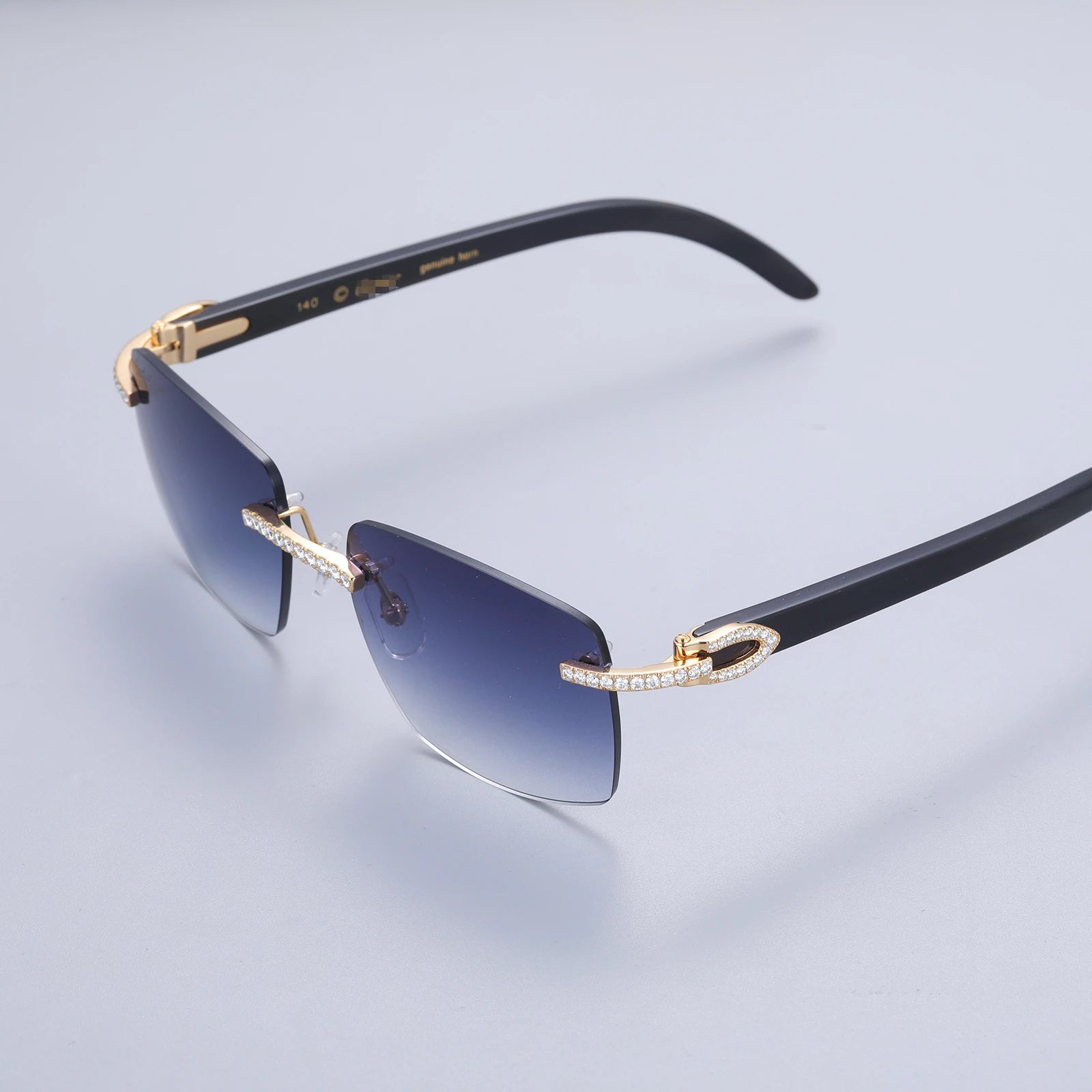 Mosangnai Personalized Iced Out Luxury Brand CTR Sunglasses Eyewear With Moissanite Diamonds For Men Women