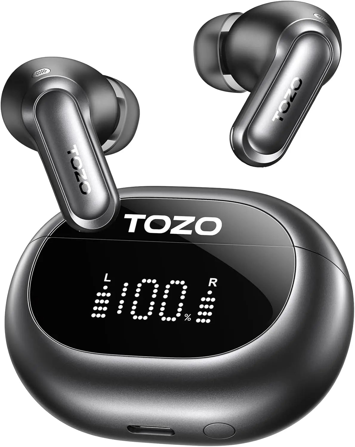 Active Noise Cancelling Wireless Earbuds, LDAC Hi-Res Sound, 80H Playtime, Dual Pairing, IPX8 Waterproof with Charging Case