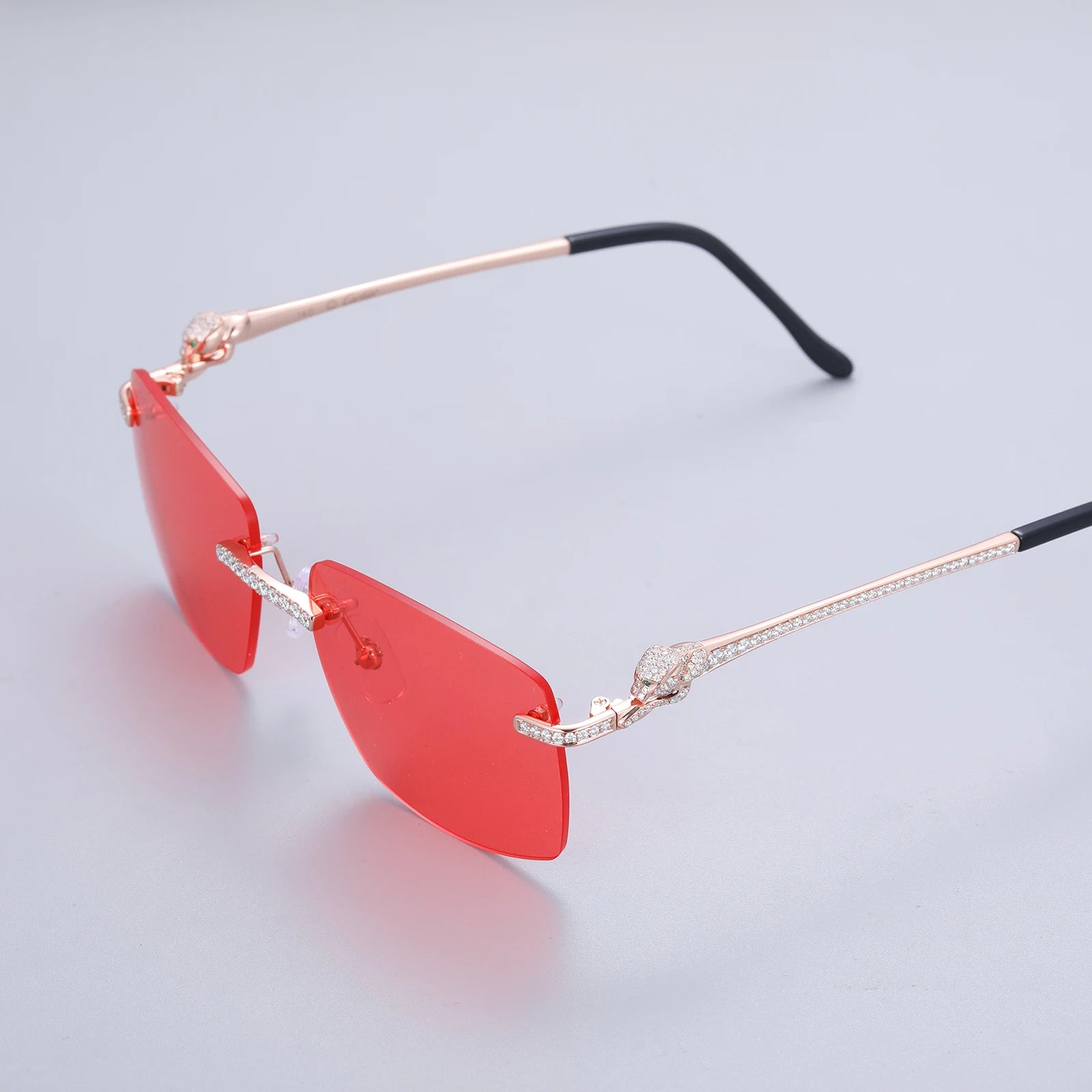 Mosangnai Personalized Iced Out Luxury Brand CTR Sunglasses Eyewear With Moissanite Diamonds For Men Women