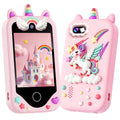 Kids phone Touchscreen operation, 48MP camera, supports 1080P HD video recording Equipped with a 64GB memory card and card reade