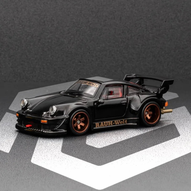 New FG 1:64 Porsche 911 RWB 930 Fully Open Alloy Miniature Simulation Car Model Collection Decoration Item New Arrival in Stock