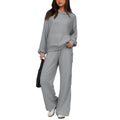 Relaxed Stylish Women Two Piece Set Hoodie Popular Cargo Pocket Wide Leg Pants Trendy Loose Fit Comfy Casual Lounge Outfit