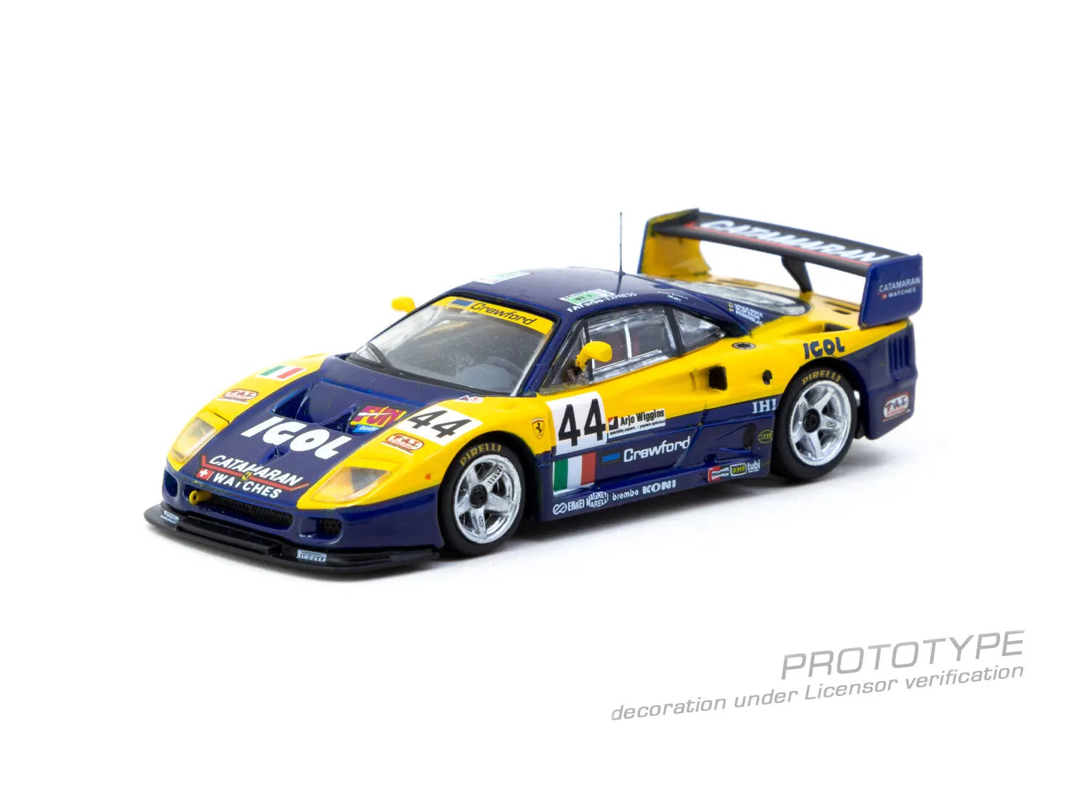 In Stock TW 1:64 Ferrari F40 GTE 24h Of Le Mans 1996 Diecast Car Model Collection Toys Tarmac Works