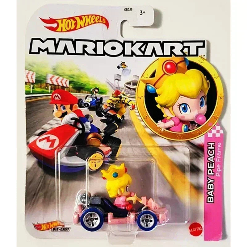 Original Hot Wheels Premium Super Mario Kart 1/64 Miniature Cars Mario Bros Hotwheels Mini Model Cars Hoteelws Hotweheels Cart