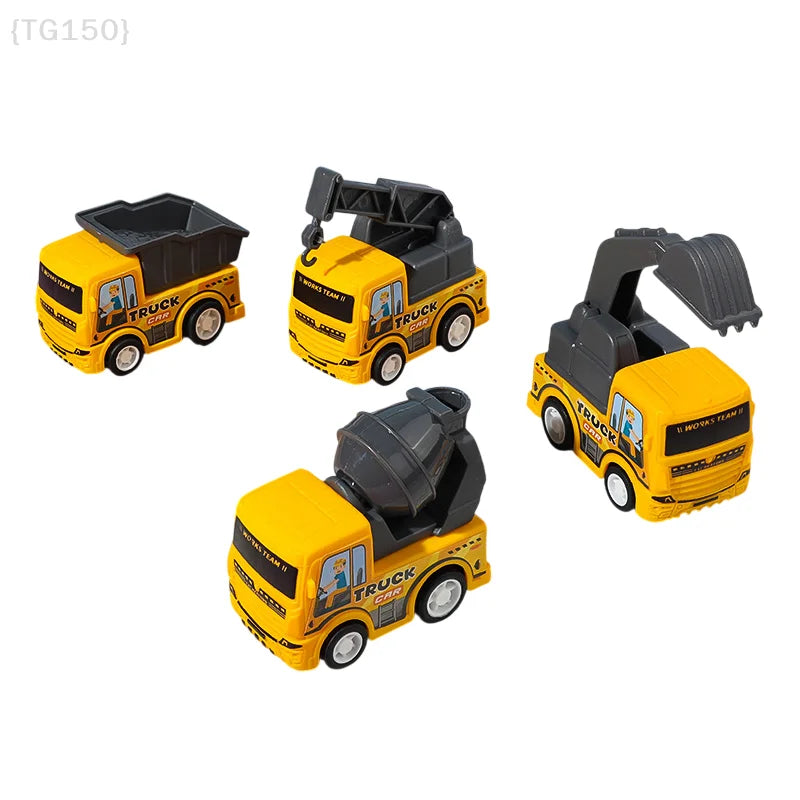 【F2-TG150】Inertia Sanitation Truck Pull Back Toy Car - Kids Engineering Vehicle Model Ideal Gift for Boys Children