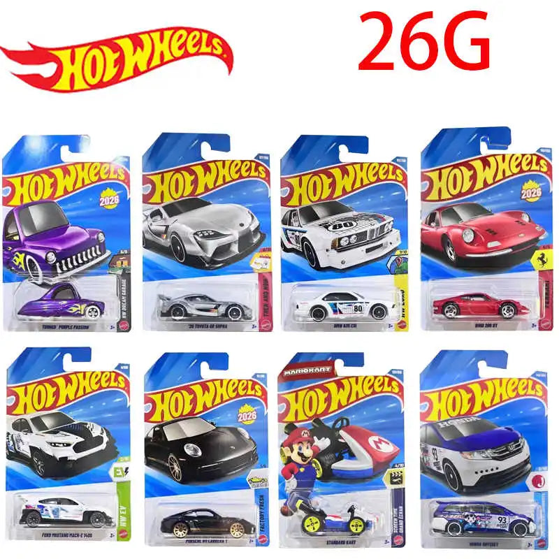 Genuine Hot Wheels 1/64 Mainline Series 2026 G Case FERRARI DINO 206 GT 20 TOYOTA GR SUPRA Collect Car Toy Diecast Vehicle Model