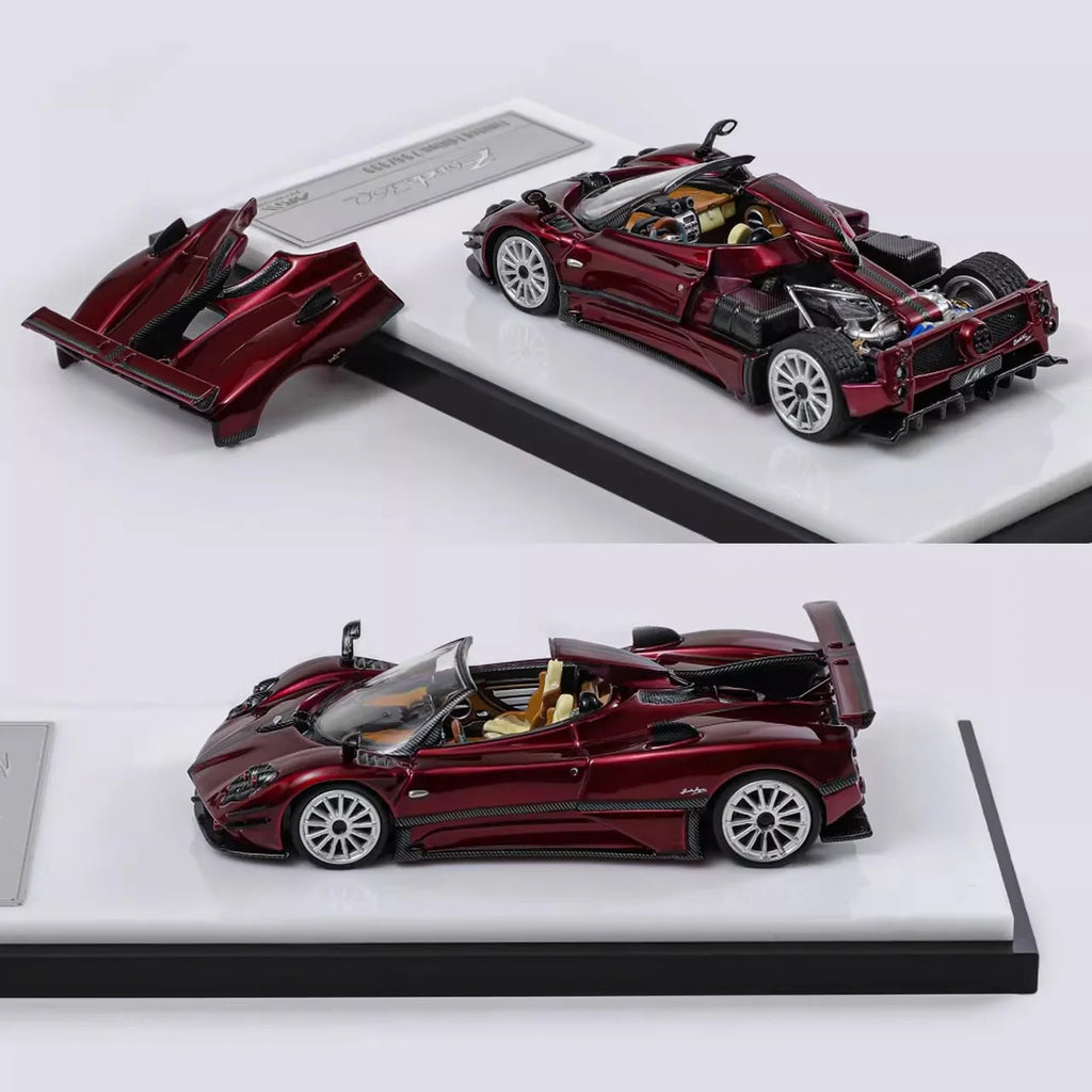 HKM Pagani Zonda 760 Roadster 2022 Convertible 1:64 Hi Detail Realistic Simulation Diecast Alloy Collect Car Model Perfect Gift