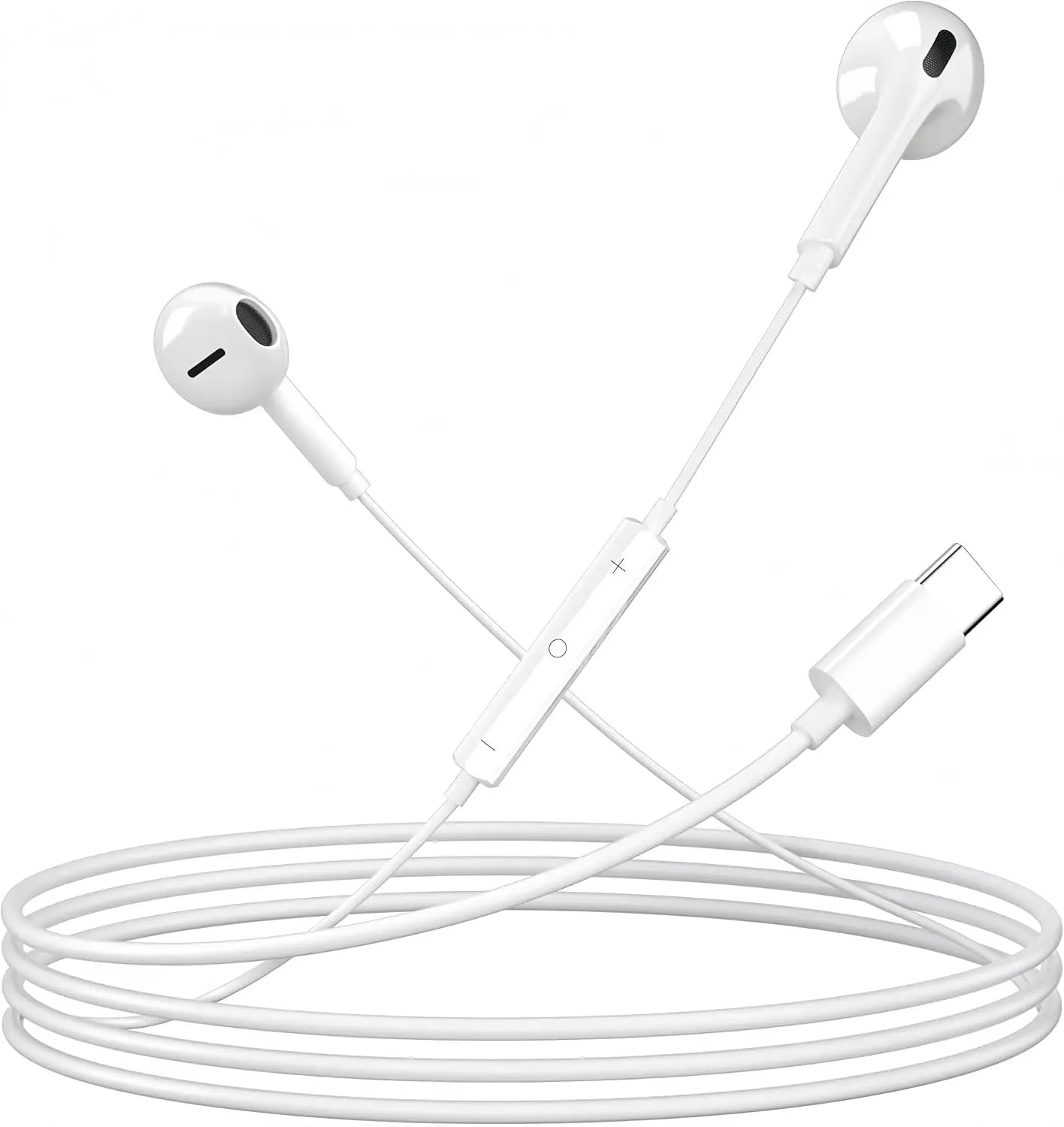 5-Pack USB-C Wired Earphones with Microphone & Volume Control, Compatible with Multiple Devices (1.2M/4Ft)