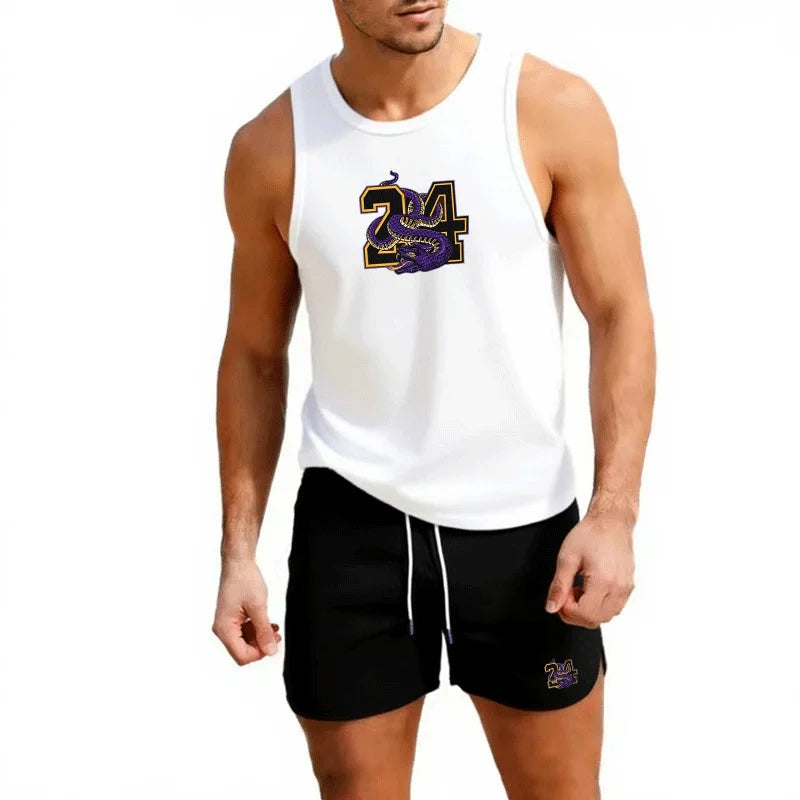This men’s short-sleeve suit set blends casual comfort with modern style.  fabric a sharp, neat look.