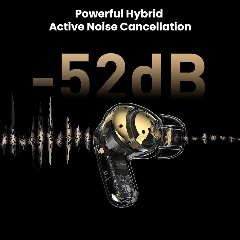Active Noise Cancelling Wireless Earbuds, LDAC Hi-Res Sound, 80H Playtime, Dual Pairing, IPX8 Waterproof with Charging Case