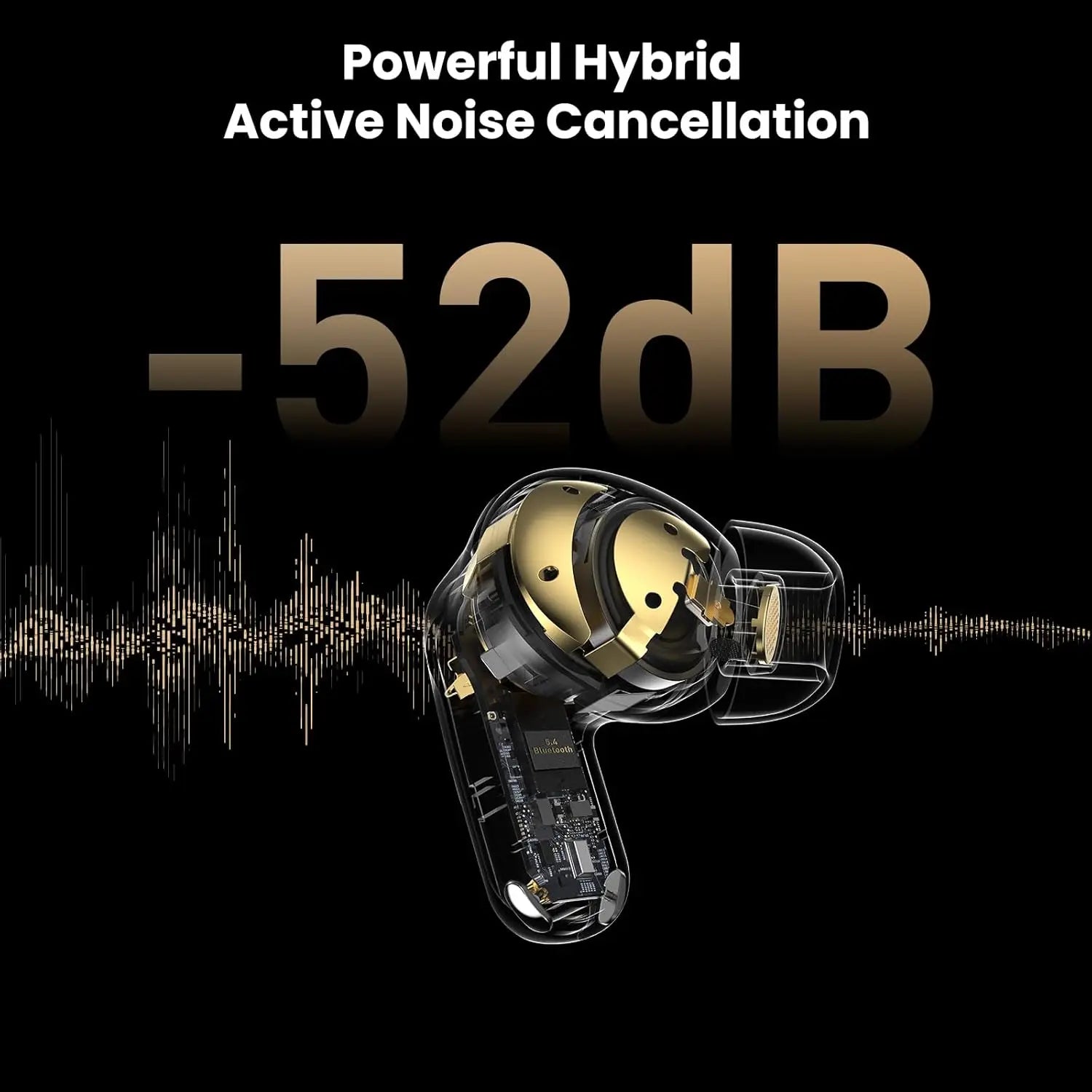 Active Noise Cancelling Wireless Earbuds, LDAC Hi-Res Sound, 80H Playtime, Dual Pairing, IPX8 Waterproof with Charging Case