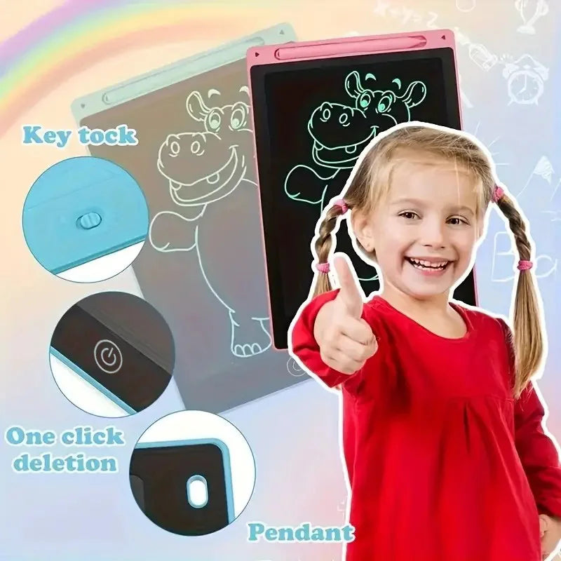 8.5inch High-Definition Screen Writing Tablet, Colorful Line Drawing Board, One-Touch Erasing, Impromptu Creative Drawing Board, Perfect for School Gifts, Holiday Gifts, Birthday Gifts.