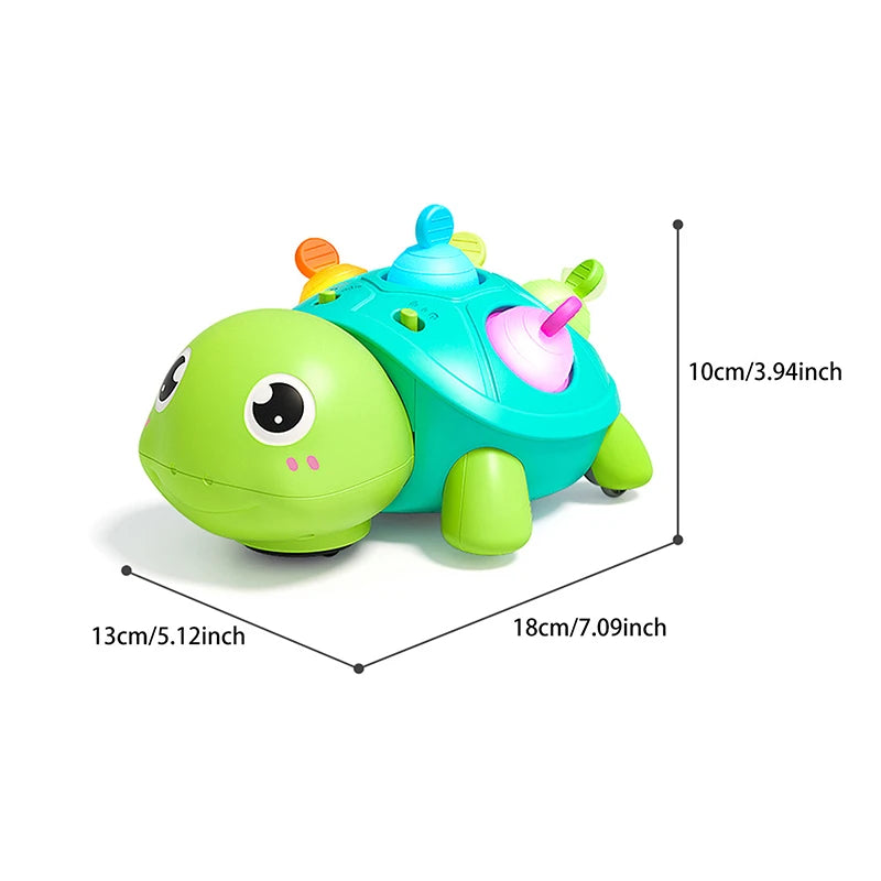 【BS】Baby Toys 6–12 Months, Musical Turtle Infant Toy, Teething Toy With Light Up For Babies, Early Learning Educational Toy