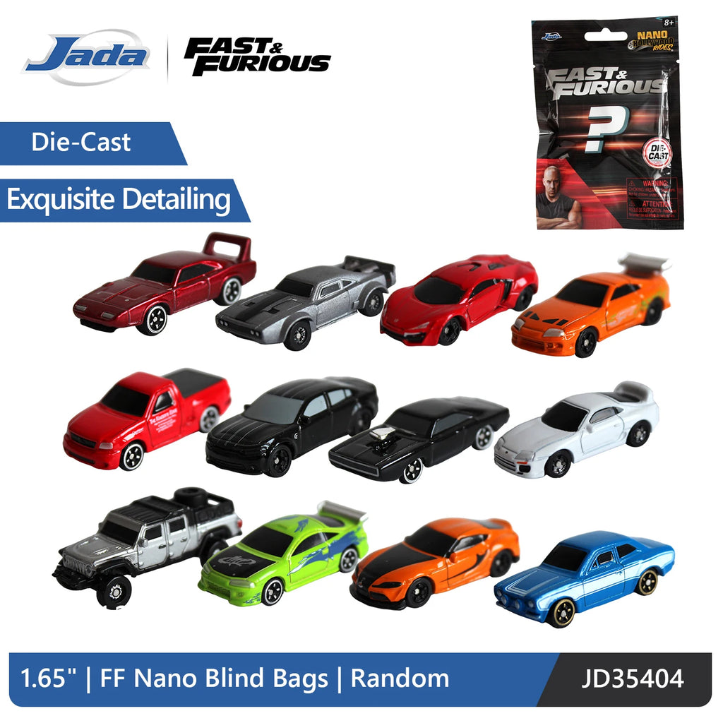 JADA 1:128 Nano Blind Bags Diecast Model Car 1.65" The Fast and the Furious Random Mini Cars JD35404