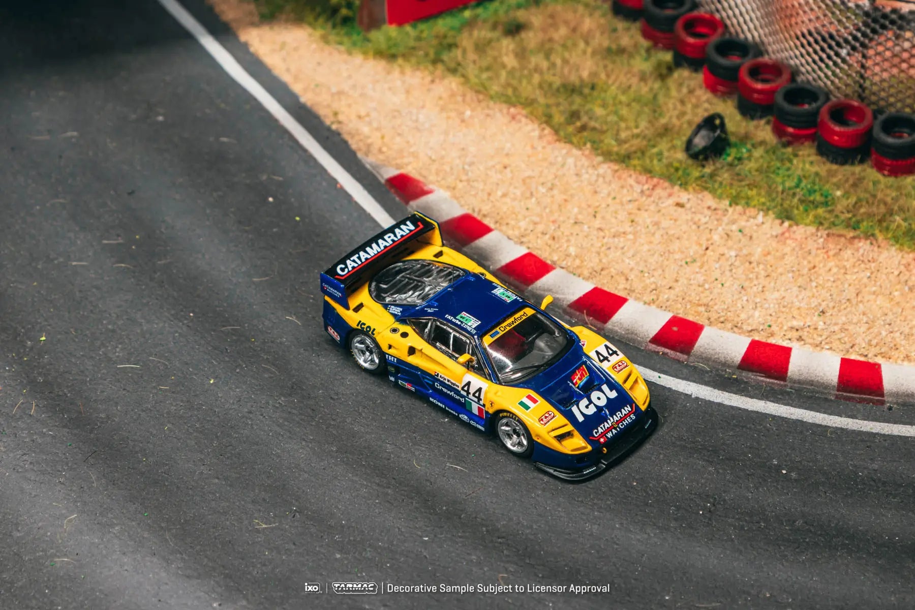 In Stock TW 1:64 Ferrari F40 GTE 24h Of Le Mans 1996 Diecast Car Model Collection Toys Tarmac Works