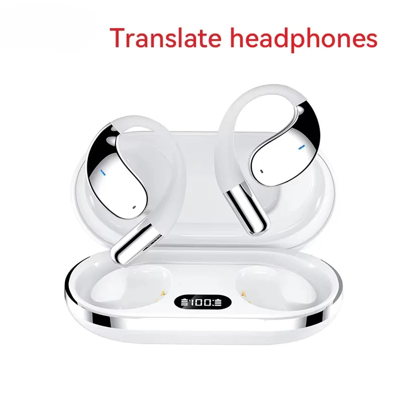 AI Translation Earbuds Bluetooth 5.4 Noise Cancelling 144 Languages Real Time Instant Translator 3-in-1 Smart Headset