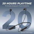 Wireless Bluetooth 5.2 Neckband Earbuds, IPX7 Waterproof, Deep Bass, 20H Playtime, Ultra-Lightweight Comfort (Black)