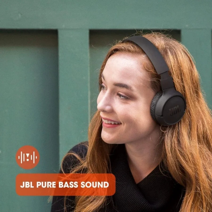 Classic JBL Tune 510BT Wireless Bluetooth Over Ear Headphones with Microphone, Long Battery Support APP Deep Bass Foldable