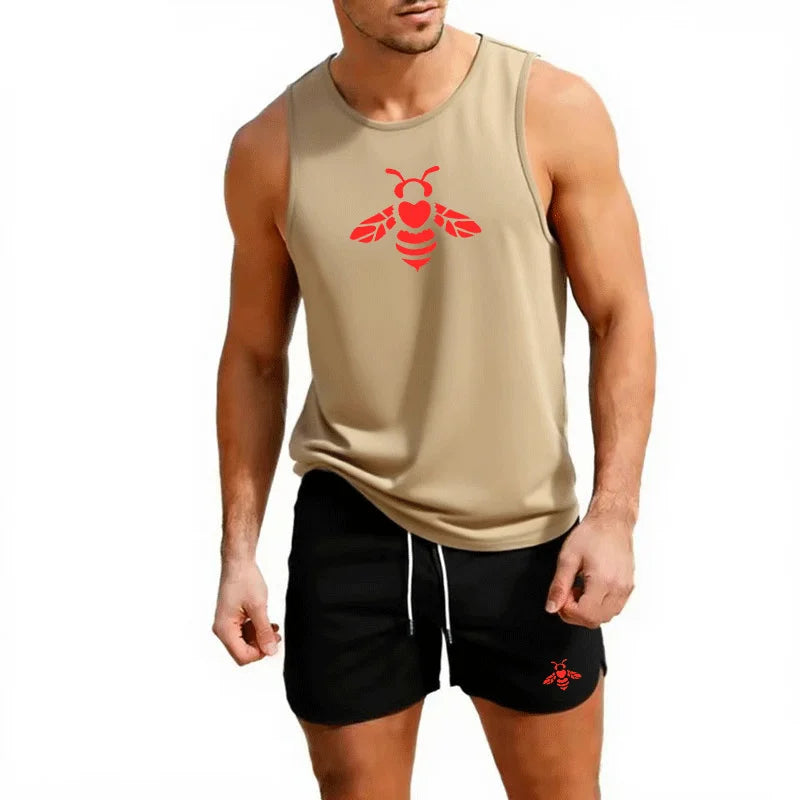 Gym Tank Tops Men Running Vests Fitness Clothing Mens Bodybuilding Stringer Tanktop Summer Sports Clothing