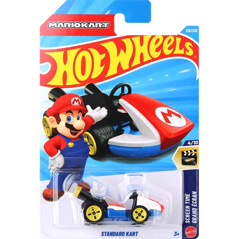 Original Hot Wheels Premium Super Mario Kart 1/64 Miniature Cars Mario Bros Hotwheels Mini Model Cars Hoteelws Hotweheels Cart