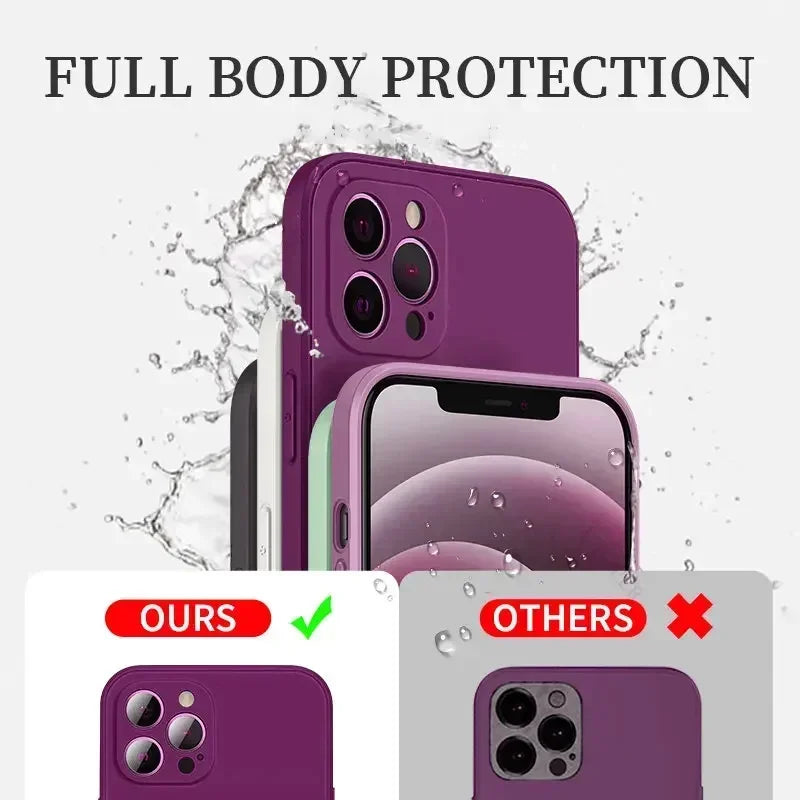 Oficjalne etui na telefon iPhone 17 Air 16 15 14 13 11 12 17 Pro Max Plus, silikonowe, jednokolorowe, chroniące przed upadkiem i uderzeniami