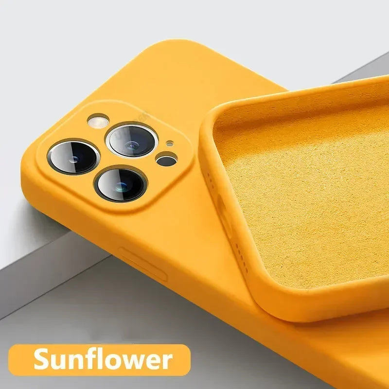 Oficjalne etui na telefon iPhone 17 Air 16 15 14 13 11 12 17 Pro Max Plus, silikonowe, jednokolorowe, chroniące przed upadkiem i uderzeniami