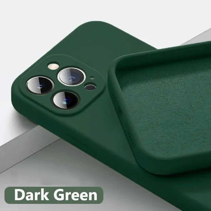 Oficjalne etui na telefon iPhone 17 Air 16 15 14 13 11 12 17 Pro Max Plus, silikonowe, jednokolorowe, chroniące przed upadkiem i uderzeniami