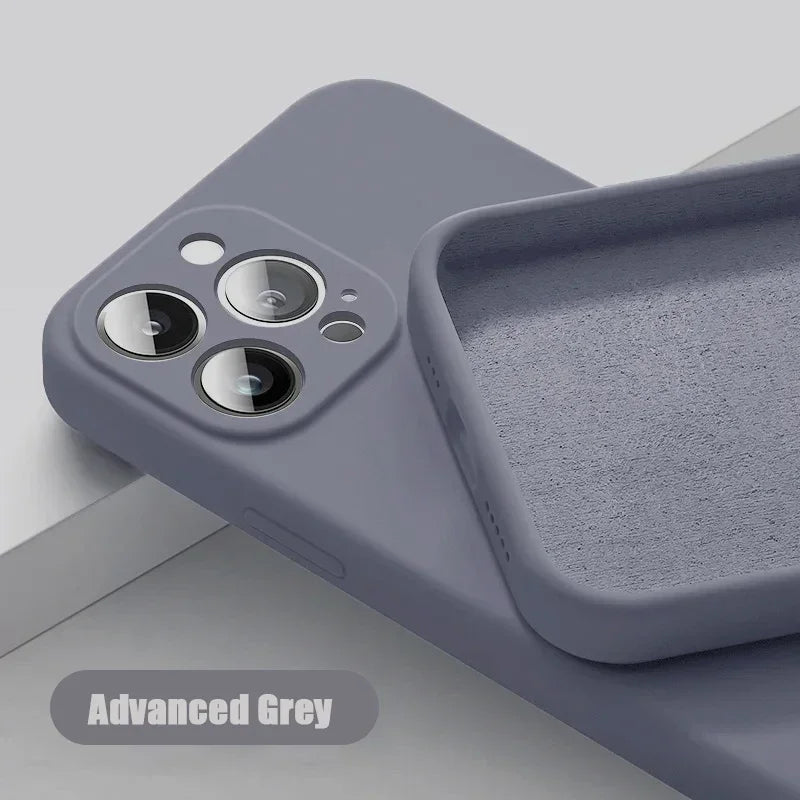 Oficjalne etui na telefon iPhone 17 Air 16 15 14 13 11 12 17 Pro Max Plus, silikonowe, jednokolorowe, chroniące przed upadkiem i uderzeniami