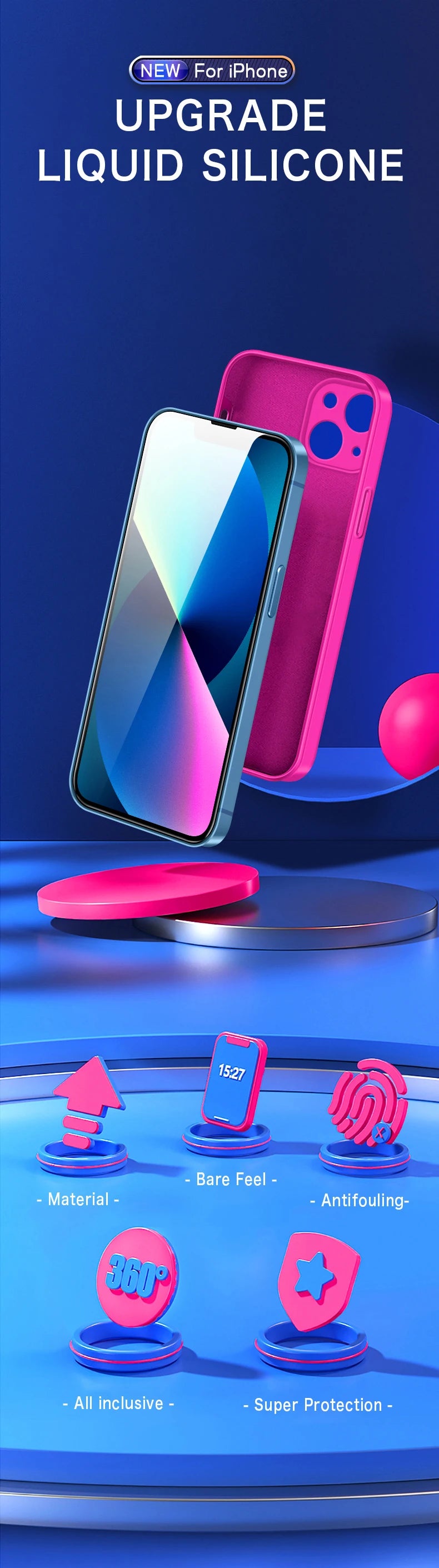 Oficjalne etui na telefon iPhone 17 Air 16 15 14 13 11 12 17 Pro Max Plus, silikonowe, jednokolorowe, chroniące przed upadkiem i uderzeniami