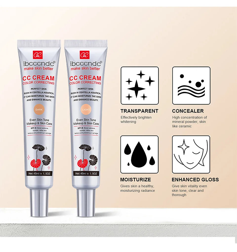Krem CC do twarzy Korektor Podkład Korektor Pełne krycie Kosmetyki Baza pod makijaż Kobiecy CC Nawilżający erborian