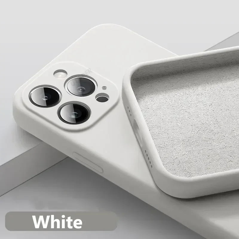 Oficjalne etui na telefon iPhone 17 Air 16 15 14 13 11 12 17 Pro Max Plus, silikonowe, jednokolorowe, chroniące przed upadkiem i uderzeniami