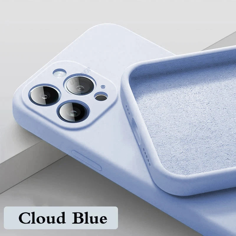 Oficjalne etui na telefon iPhone 17 Air 16 15 14 13 11 12 17 Pro Max Plus, silikonowe, jednokolorowe, chroniące przed upadkiem i uderzeniami