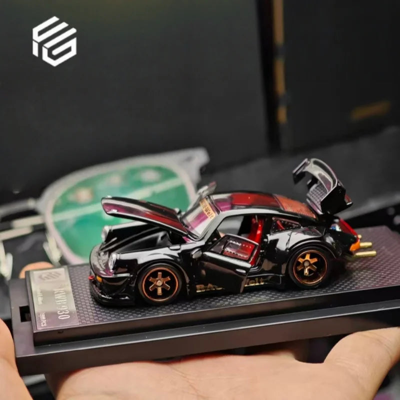 New FG 1:64 Porsche 911 RWB 930 Fully Open Alloy Miniature Simulation Car Model Collection Decoration Item New Arrival in Stock