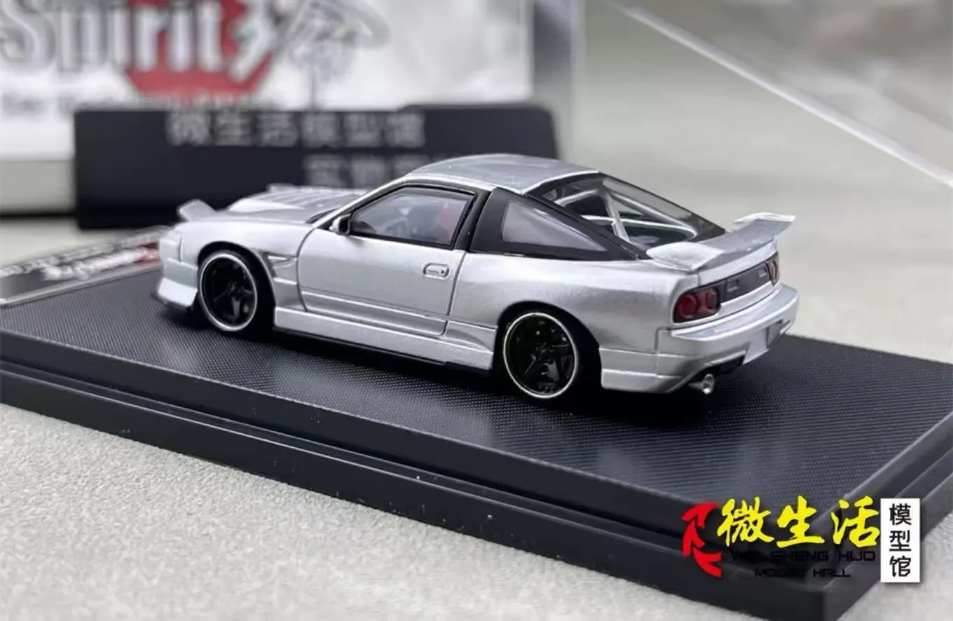Micro Turbo 1/64 180SX Sliver Stocks In 2025 Collection Gift Scale Model Car