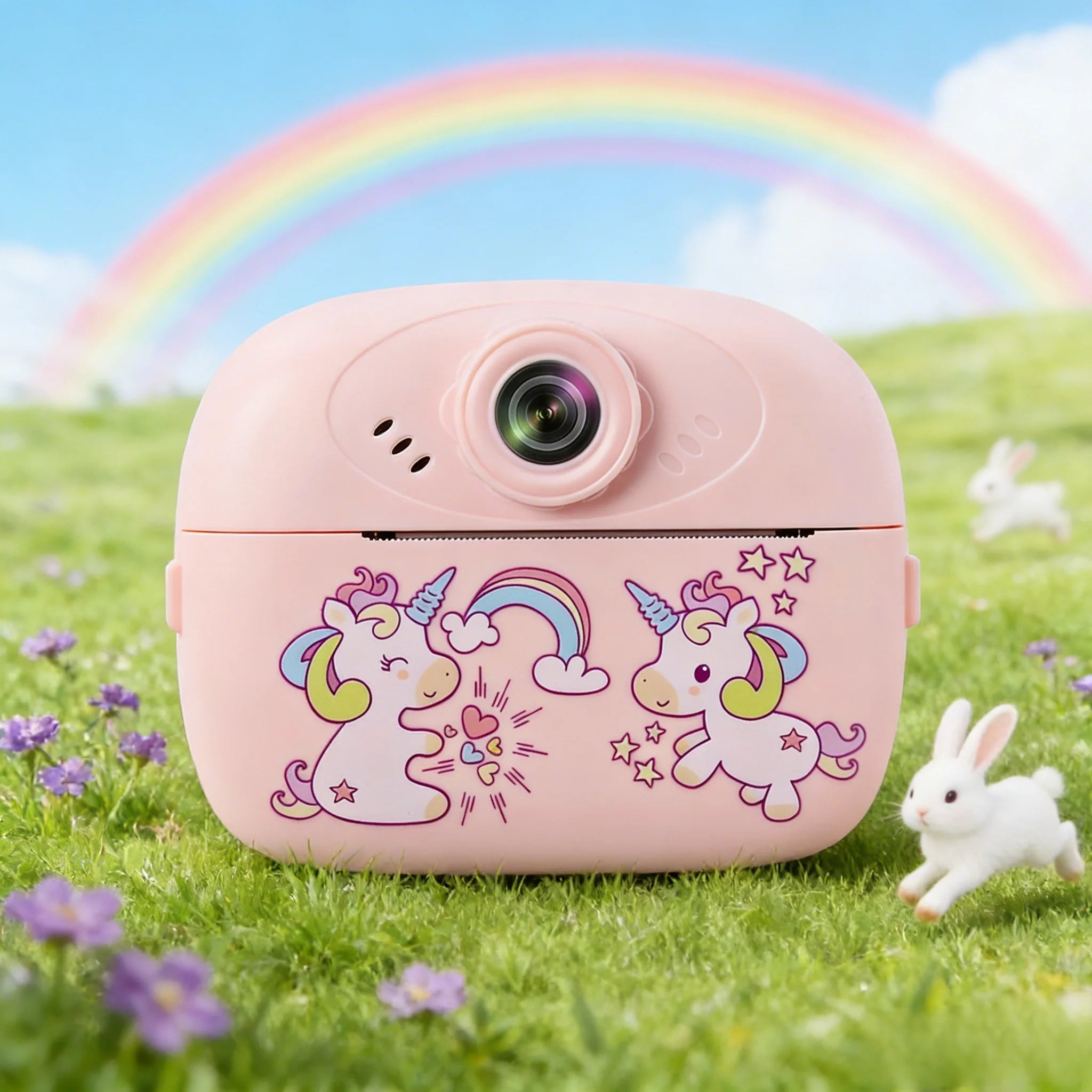 Kids Instant Print Digital CameraLarge Screen Children's Gift Camera,  for One Click Printing of Photos and Children's Toys