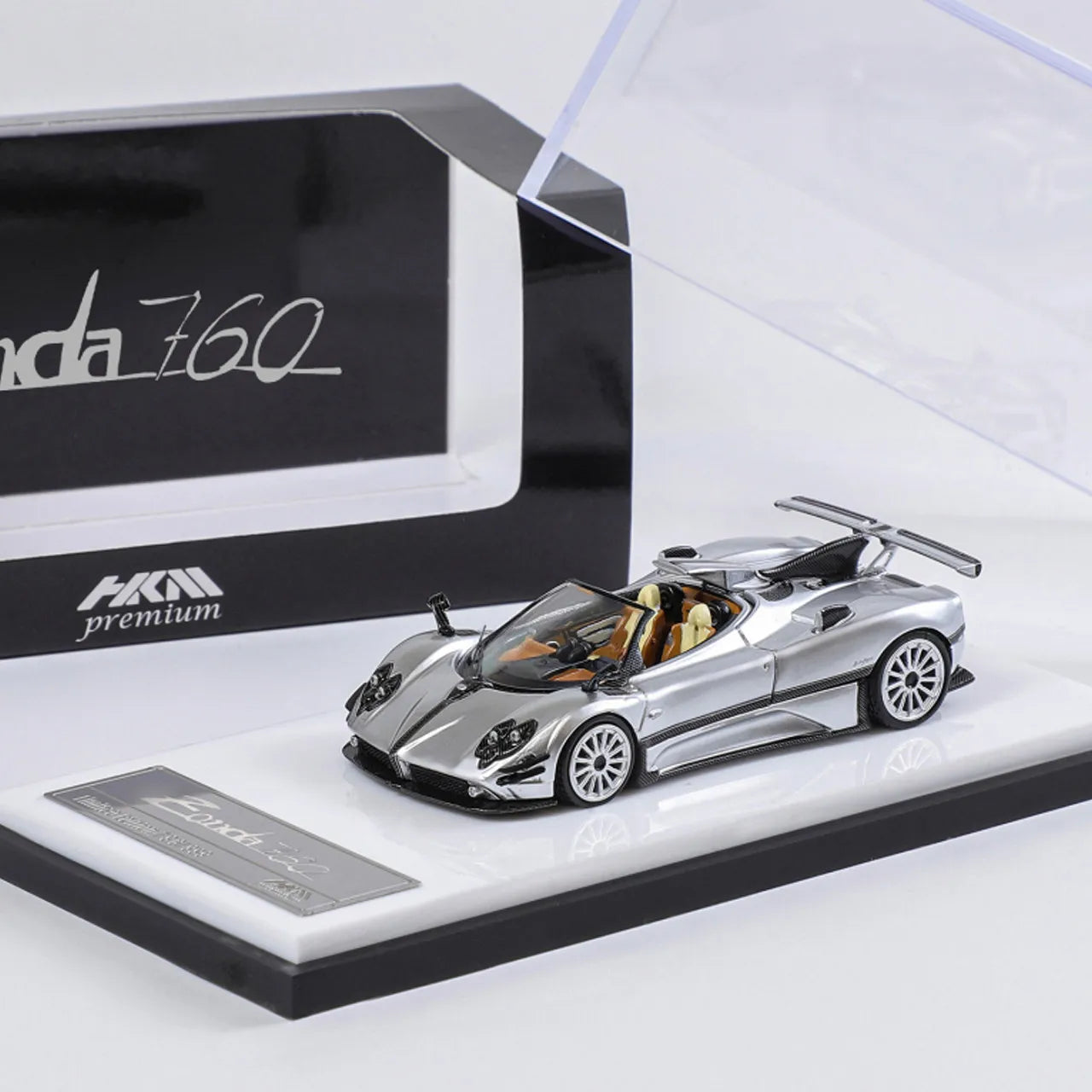 HKM Pagani Zonda 760 Roadster 2022 Convertible 1:64 Hi Detail Realistic Simulation Diecast Alloy Collect Car Model Perfect Gift