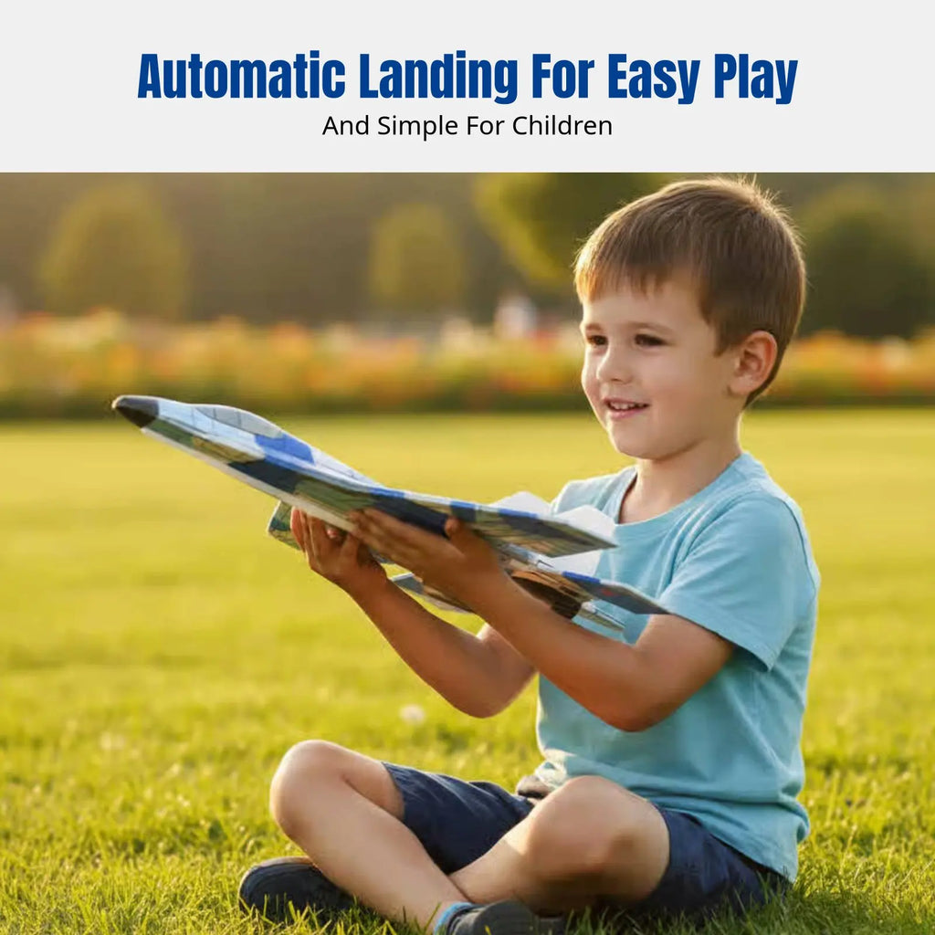 Electric Foam Glider, Twinfin Hand-Throw Aircraft, USB Rechargeable, DIY Toy for Kids, Outdoor Fun