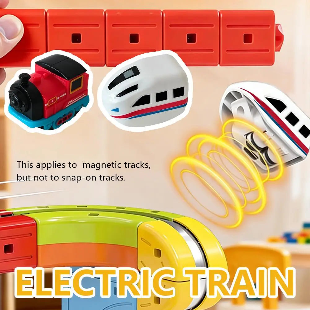 Magnetic Train Electric Children's Educational Interactive Toys Rechargeable Mini Magical Train DIY Birthday Party Gifts